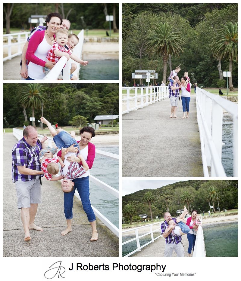 Family fun on the pier at clifton gardens mosman - sydney family portrait photographer 